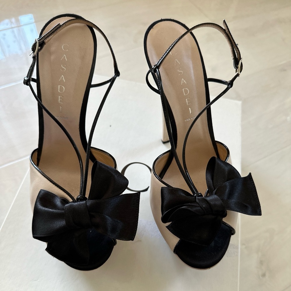 Casadei Platform sandals size 39 with bow